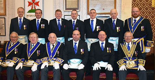 Pictured from left to right, are the visiting masters: Back row: Ian Hallatt, Andy Baxter, David Ingham, Tony Jackson, Craig Boothroyd, Joe Crabtree and Andrew Ridal. Front row: John Marriott, David Jennings, Bill Edmonds, Colin Taylor, Geoff Biddulph and Chris Band.