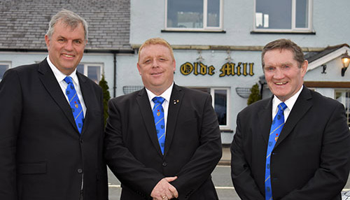 Pictured from left to right, are the visitors from the Lancaster Group: Steve Jennings, Daniel Crossley and Jim Hamilton.