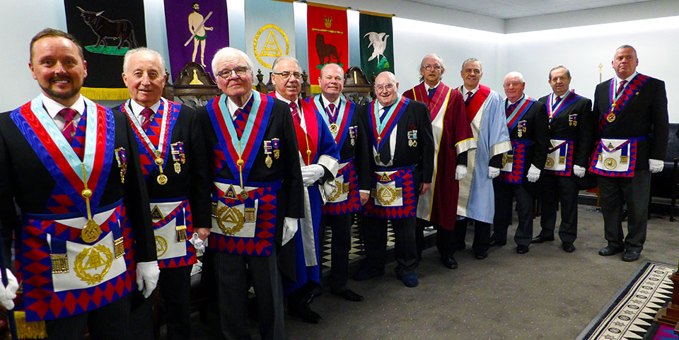 Pictured from left to right, are: Neil MacSymons, David Cook, Terry Hudson, Colin Goodwin, Duncan Smith, Bill Eardley, Gordon McLean, Stephen Jelly, Harry Cox, John Turpin and Juan Topping.