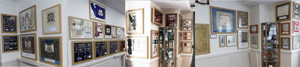 A small sample of the exhibits in the Masonic museum. A small sample of the exhibits in the Masonic museum.