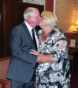 Harry was delighted to welcome his wife Carol after the dinner. Harry was delighted to welcome his wife Carol after the dinner.
