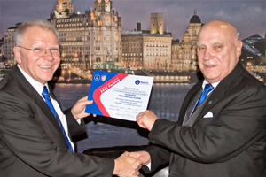 Rob Jones (right) receives a certificate of vice patronage of the MCF 2021 Festival from Dereck Parkinson Rob Jones (right) receives a certificate of vice patronage of the MCF 2021 Festival from Dereck Parkinson
