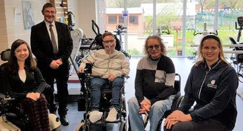Dave Douglas (left) with staff and out patients. Dave Douglas (left) with staff and out patients.