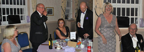 Pictured left: Mark Pedder (right) proposes the toast to the ladies. Pictured right: Liz Pedder responds to the toast to the ladies. Pictured left: Mark Pedder (right) proposes the toast to the ladies. Pictured right: Liz Pedder responds to the toast to the ladies.