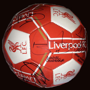 Liverpool signed ball. Liverpool signed ball.