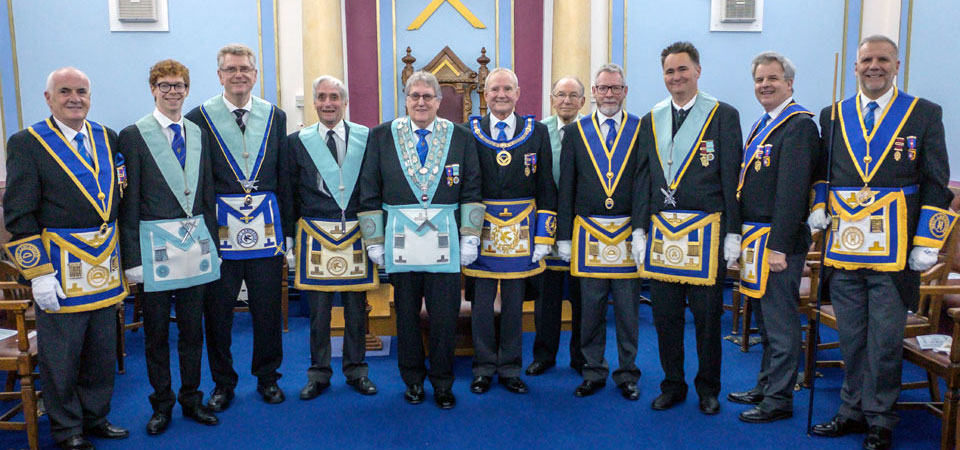 The lodge brethren and principal guests. The lodge brethren and principal guests.