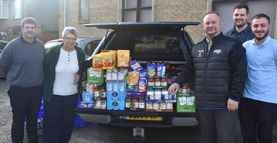 Pictured from left to right, are: Gary Gibson, Ann Mills, Scott Deakin, Dan Moyes and Scott Sleddon. Pictured from left to right, are: Gary Gibson, Ann Mills, Scott Deakin, Dan Moyes and Scott Sleddon.