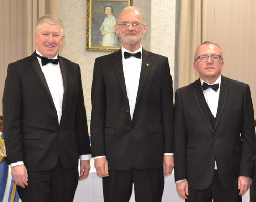 Brethren who delivered the working tools, from left to right, are: John Fretwell, Paul Marshall and Mark Ormerod. Brethren who delivered the working tools, from left to right, are: John Fretwell, Paul Marshall and Mark Ormerod.