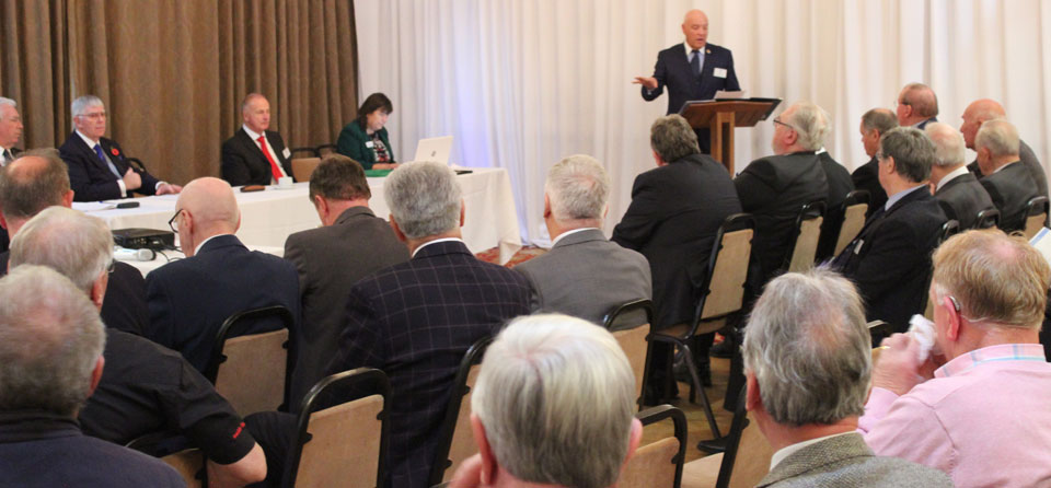 Steve Kayne is pictured giving his presentation. Steve Kayne is pictured giving his presentation.