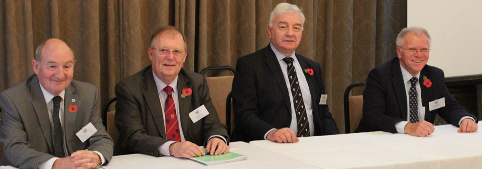 Pictured from left to right, are: John Gibbon, Colin Rowling, Barrie Crossley and Derek Parkinson all of whom are WLFC Directors. Pictured from left to right, are: John Gibbon, Colin Rowling, Barrie Crossley and Derek Parkinson all of whom are WLFC Directors.