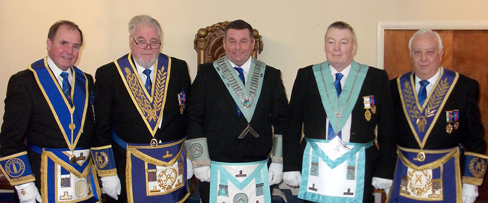 Pictured from left to right, are: Graham Chambers, Roy Pyne, Kieron Lowe, Anthony Prior and Malcolm Alexander. Pictured from left to right, are: Graham Chambers, Roy Pyne, Kieron Lowe, Anthony Prior and Malcolm Alexander.