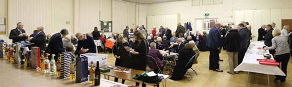 The church hall hosts light refreshments and the Grand Christmas Draw. The church hall hosts light refreshments and the Grand Christmas Draw.