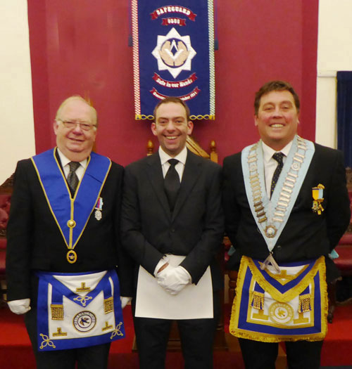 Pictured, from left to right, are: Chris Furmston, Gareth Furmston and Mark Ashlee, WM of Safeguard Lodge. Pictured, from left to right, are: Chris Furmston, Gareth Furmston and Mark Ashlee, WM of Safeguard Lodge.
