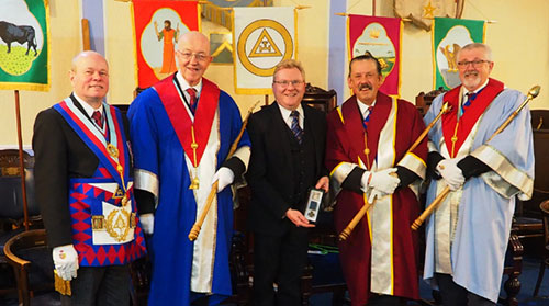 Pictured from left to right, are: Duncan Smith, Alan Fairhurst, Mark Smith, Norman Thomas and David Barr. Pictured from left to right, are: Duncan Smith, Alan Fairhurst, Mark Smith, Norman Thomas and David Barr.