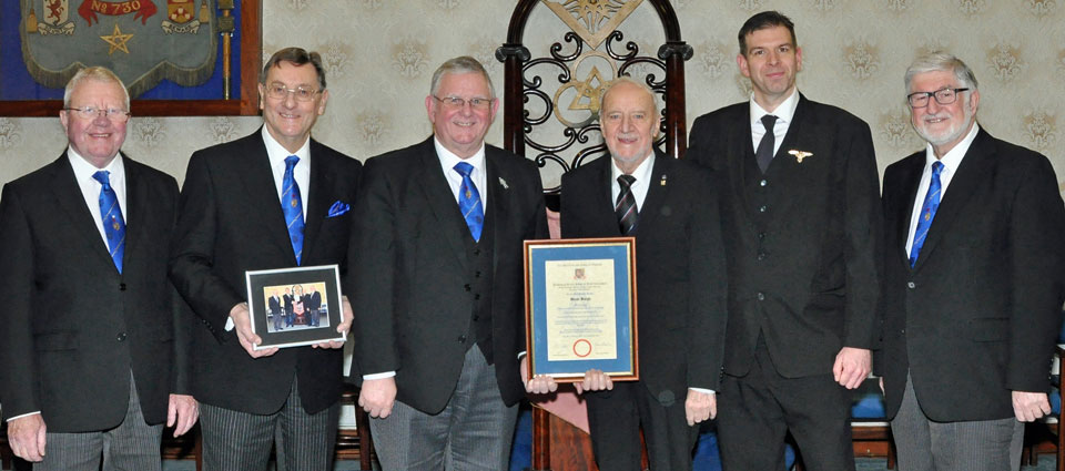 Pictured from left to right, are: Keith Kemp, Frank Wilkinson (with the 10-year-old photo), Stewart Seddon, Brian Bargh, Andrew Howarth and John Robson. Pictured from left to right, are: Keith Kemp, Frank Wilkinson (with the 10-year-old photo), Stewart Seddon, Brian Bargh, Andrew Howarth and John Robson.
