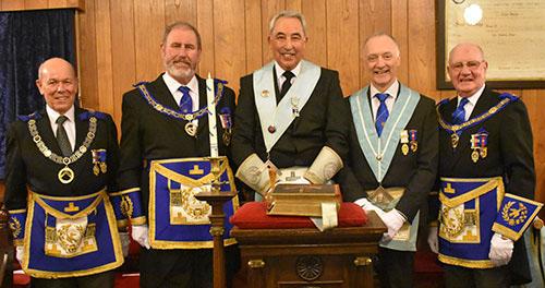 Pictured from left to right, are; Bill Morley, Frank Umbers, David Wilson, Ian Hallatt and David Grainger. Pictured from left to right, are; Bill Morley, Frank Umbers, David Wilson, Ian Hallatt and David Grainger.