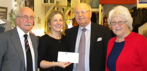 Pictured left to right, are: Mike Winterbottom, Lauren Davies, Geoffrey Lee and Marion Lee with cheques. Pictured left to right, are: Mike Winterbottom, Lauren Davies, Geoffrey Lee and Marion Lee with cheques.