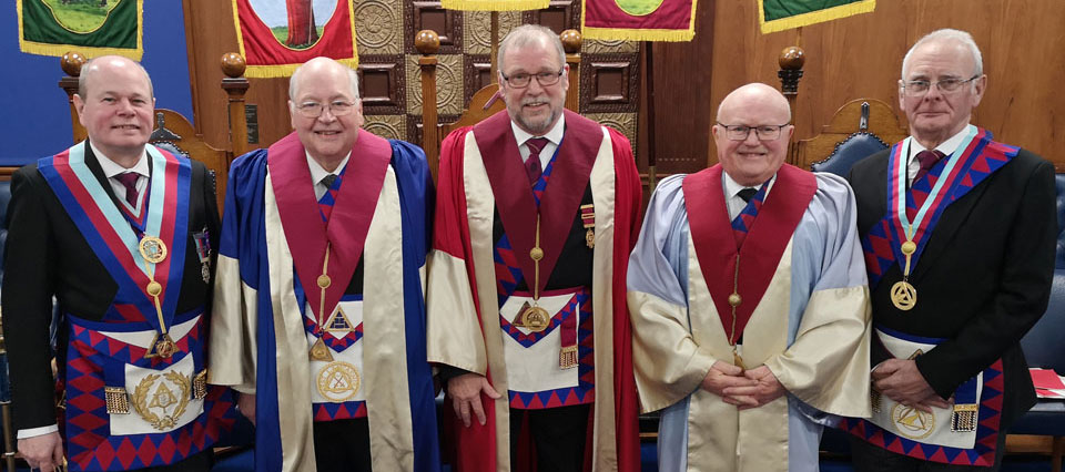 Pictured from left to right, are: Duncan Smith, Malcolm Roberts, Mal Walters, Roger Higson and Jim Hardman. Pictured from left to right, are: Duncan Smith, Malcolm Roberts, Mal Walters, Roger Higson and Jim Hardman.