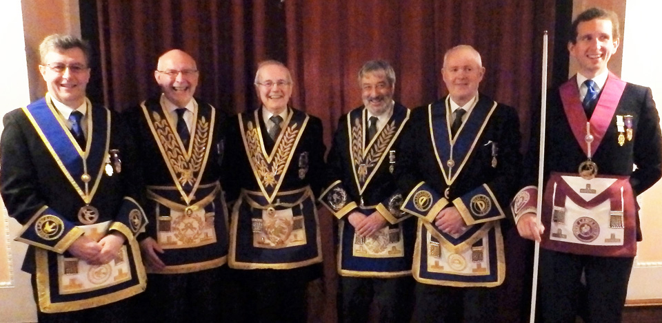 Pictured from left to right, are: Malcolm Hodgson, John James, Sydney Ford, David Potts, Mike Hilton and Dr Peter Lindfield. Pictured from left to right, are: Malcolm Hodgson, John James, Sydney Ford, David Potts, Mike Hilton and Dr Peter Lindfield.