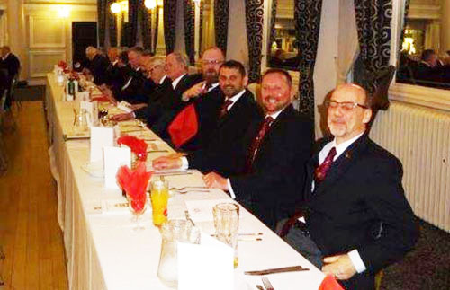 Members of the Provincial team on the top table. Members of the Provincial team on the top table.