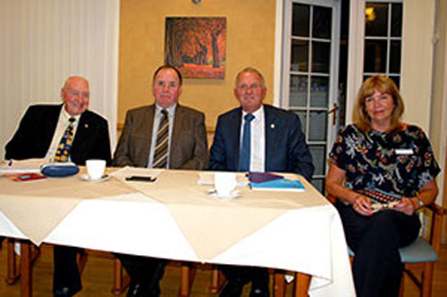 Pictured from left to right, are; Eric Hart MBE, Graham Chambers, Derek Midgley and Linda Johnson during the meeting. Pictured from left to right, are; Eric Hart MBE, Graham Chambers, Derek Midgley and Linda Johnson during the meeting.