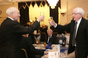 Kevin Ruffley (left) sing’s the master’s song. Kevin Ruffley (left) sing’s the master’s song.