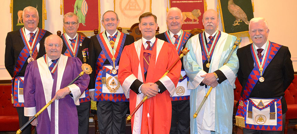 The three principals with their guests. The three principals with their guests.