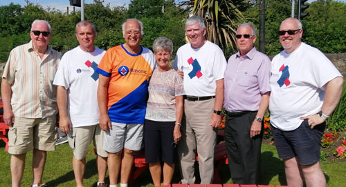 Pictured from left to right, are: John Parrott, John Selley, David Ogden, Maureen and Tony Harrison, Geoffrey Porter and Ian Green Pictured from left to right, are: John Parrott, John Selley, David Ogden, Maureen and Tony Harrison, Geoffrey Porter and Ian Green
