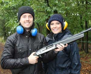 George Topping (left) with sister Kayleigh, are ready for action.