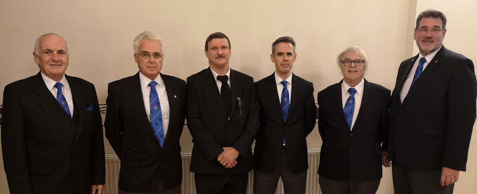 Pictured from left to right, are: Patrick Walsh, Malcolm White, Peter Burrows, David Edwards, David Pugh and Mike Prindle.