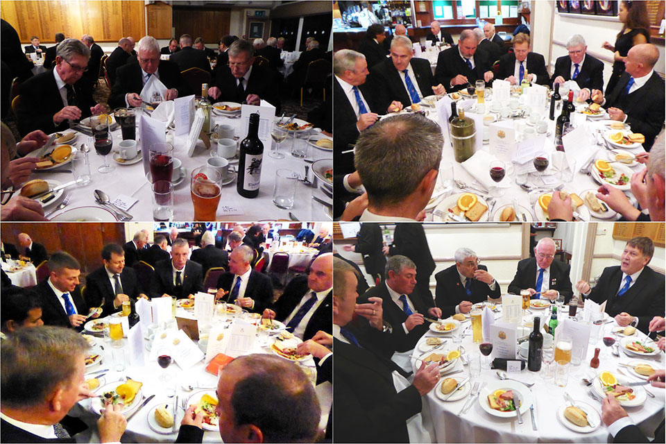 Diners at the festive banquet. Diners at the festive banquet.