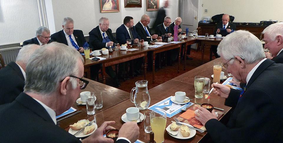 Diners at the festive board. Diners at the festive board.