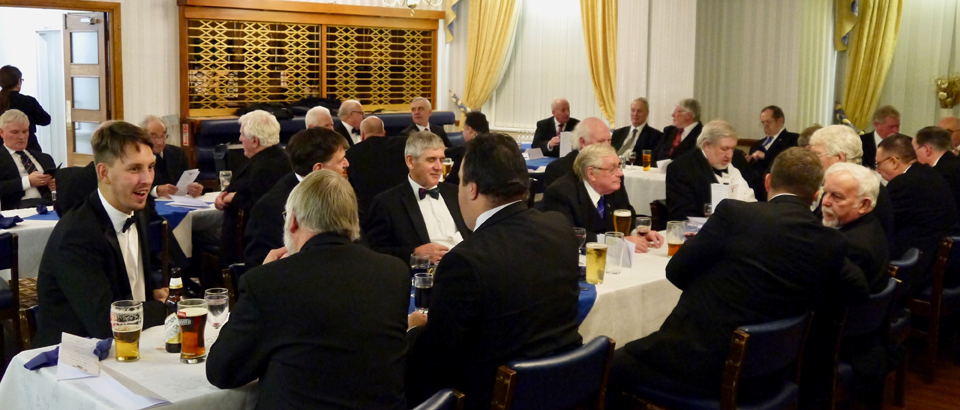 Brethren enjoying the festive board. Brethren enjoying the festive board.