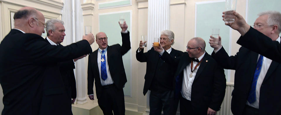 Graham Robinson acknowledges his toast. Graham Robinson acknowledges his toast.