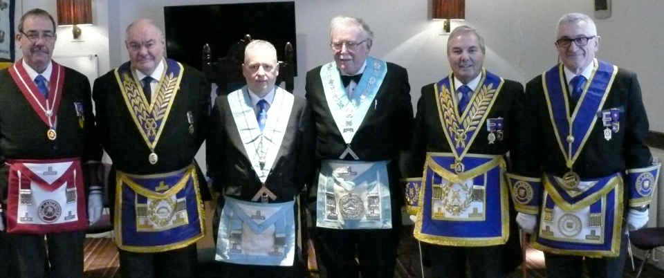 Pictured from left to right, are: Peter Ledder, Ivan Eastwood, Mark Reilly, Geoffrey Baynes, Steve Bolton and John Rimmer.