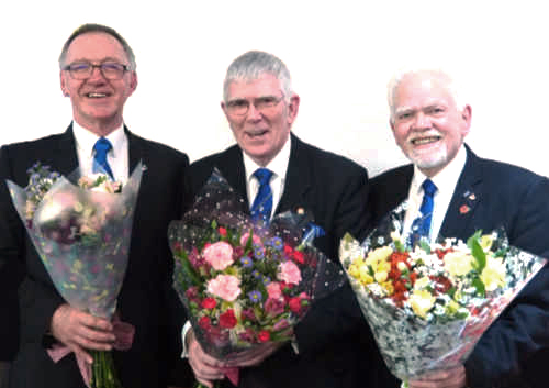 Flowers were presented to John Robbie Porter, Tony Harrison and David Randerson for their wives. Flowers were presented to John Robbie Porter, Tony Harrison and David Randerson for their wives.