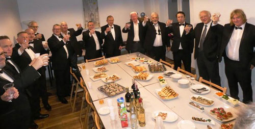 Enjoying the festive ‘agape’. Enjoying the festive ‘agape’.