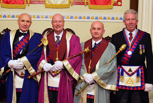Pictured from left to right, are the installing principals: Bob Martin, Paul Copeland and Oliver Winder, with Mark Matthews. Pictured from left to right, are the installing principals: Bob Martin, Paul Copeland and Oliver Winder, with Mark Matthews.