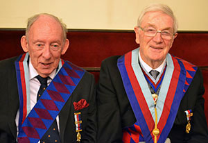 Enjoying the evening: Dave Evans (left) and Brian Jackson. Enjoying the evening: Dave Evans (left) and Brian Jackson.