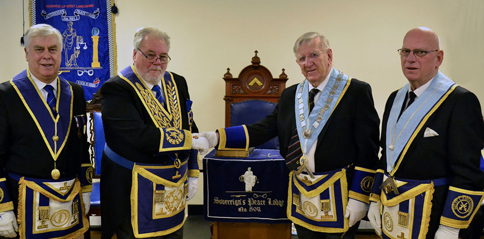 Pictured from left to right, are: David Johnson, Roy Pyne, Richard Wilson and IPM Arthur Monk.