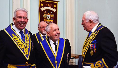 Waiting on a happy event. Pictured from left to right, are: Mark Matthews, Colin Svenson, Bernie Ashley and John Roberts. Waiting on a happy event. Pictured from left to right, are: Mark Matthews, Colin Svenson, Bernie Ashley and John Roberts.