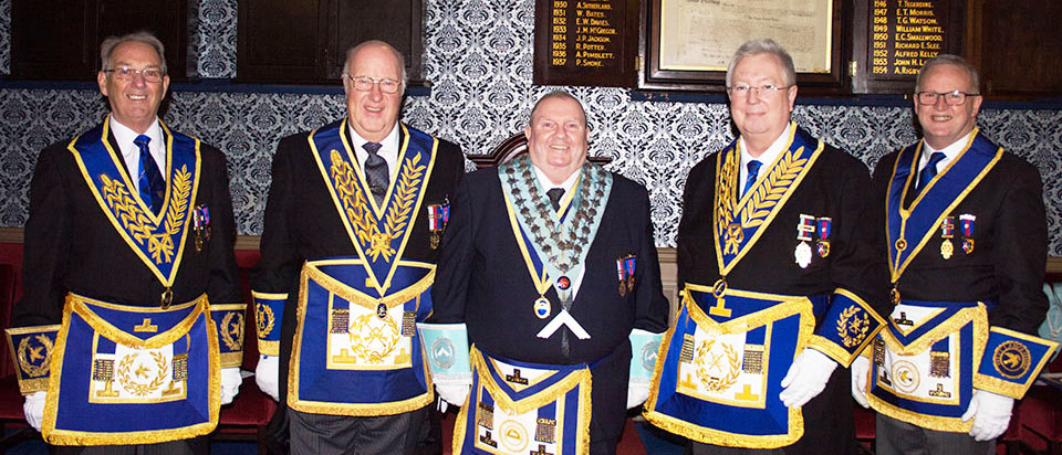 Pictured from left to right, are: Howard Griffith, Stephen Walls, Brian McNulty, John Murphy and group secretary Gary Mason.