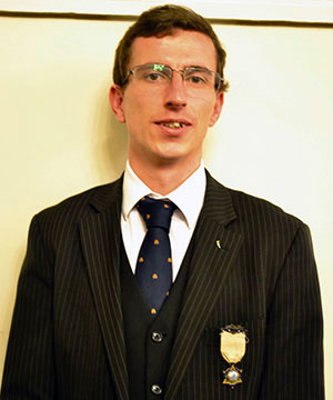First principal Christopher Bruffell wearing the founder’s jewel.