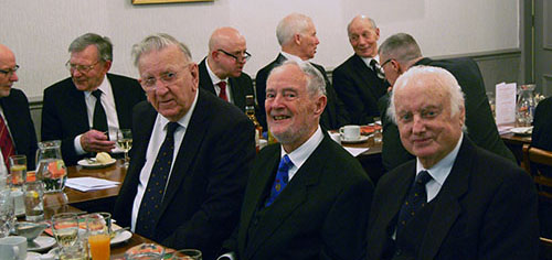 At the festive board. At the festive board.