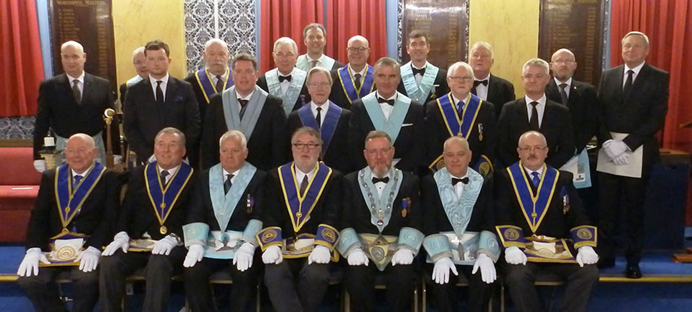 The Roger Philips pictured with the members of Coronation Lodge. The Roger Philips pictured with the members of Coronation Lodge.