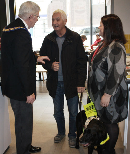 Chatting with a trustee. Pictured from left to right, are: Tony Harrison, Tony Kimpton and Nicola Hanna. Chatting with a trustee. Pictured from left to right, are: Tony Harrison, Tony Kimpton and Nicola Hanna.