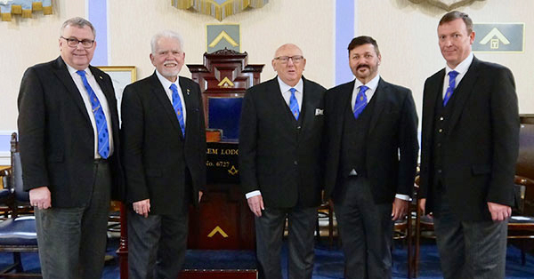 Pictured from left to right, are: Jim Gregson, David Randerson, George Holden, Alan Barnes and Jason Dell. Pictured from left to right, are: Jim Gregson, David Randerson, George Holden, Alan Barnes and Jason Dell.