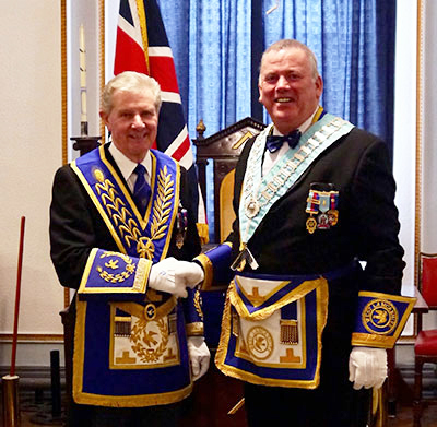 Stuart Thornber (left) congratulates Juan Topping. Stuart Thornber (left) congratulates Juan Topping.