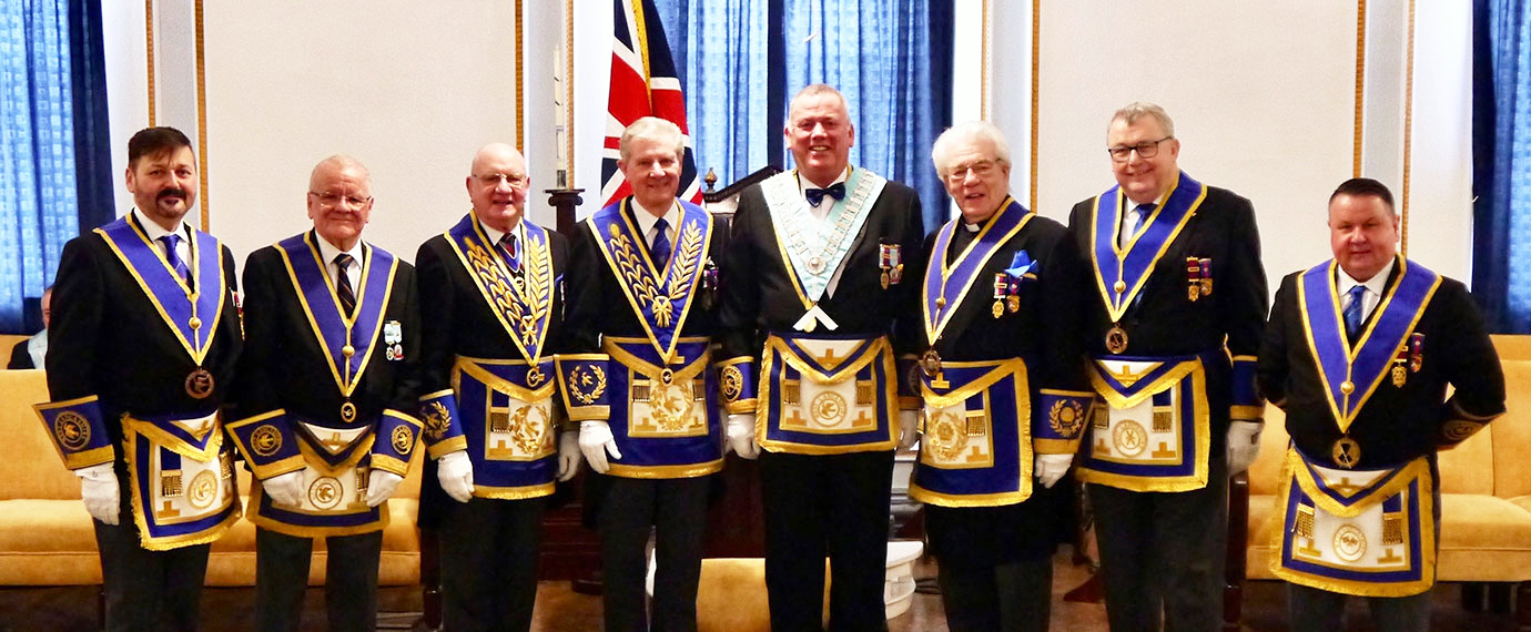 Pictured from left to right, are: Alan Barnes, Ray Pinkstone, David Grainger, Stuart Thornber, Juan Topping (WM), Rev Canon Godfrey Hirst, Jim Gregson and Jon Conroy. Pictured from left to right, are: Alan Barnes, Ray Pinkstone, David Grainger, Stuart Thornber, Juan Topping (WM), Rev Canon Godfrey Hirst, Jim Gregson and Jon Conroy.