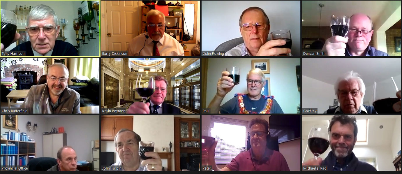 A toast at the Royal Arch celebration. A toast at the Royal Arch celebration.